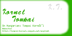 kornel tompai business card